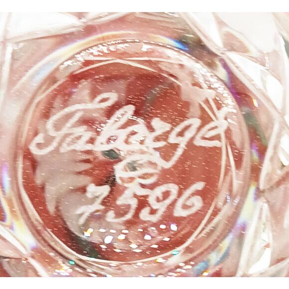 Vintage Cut Crystal FABERGE EGG Signed/Numbered - Picture 3 of 3